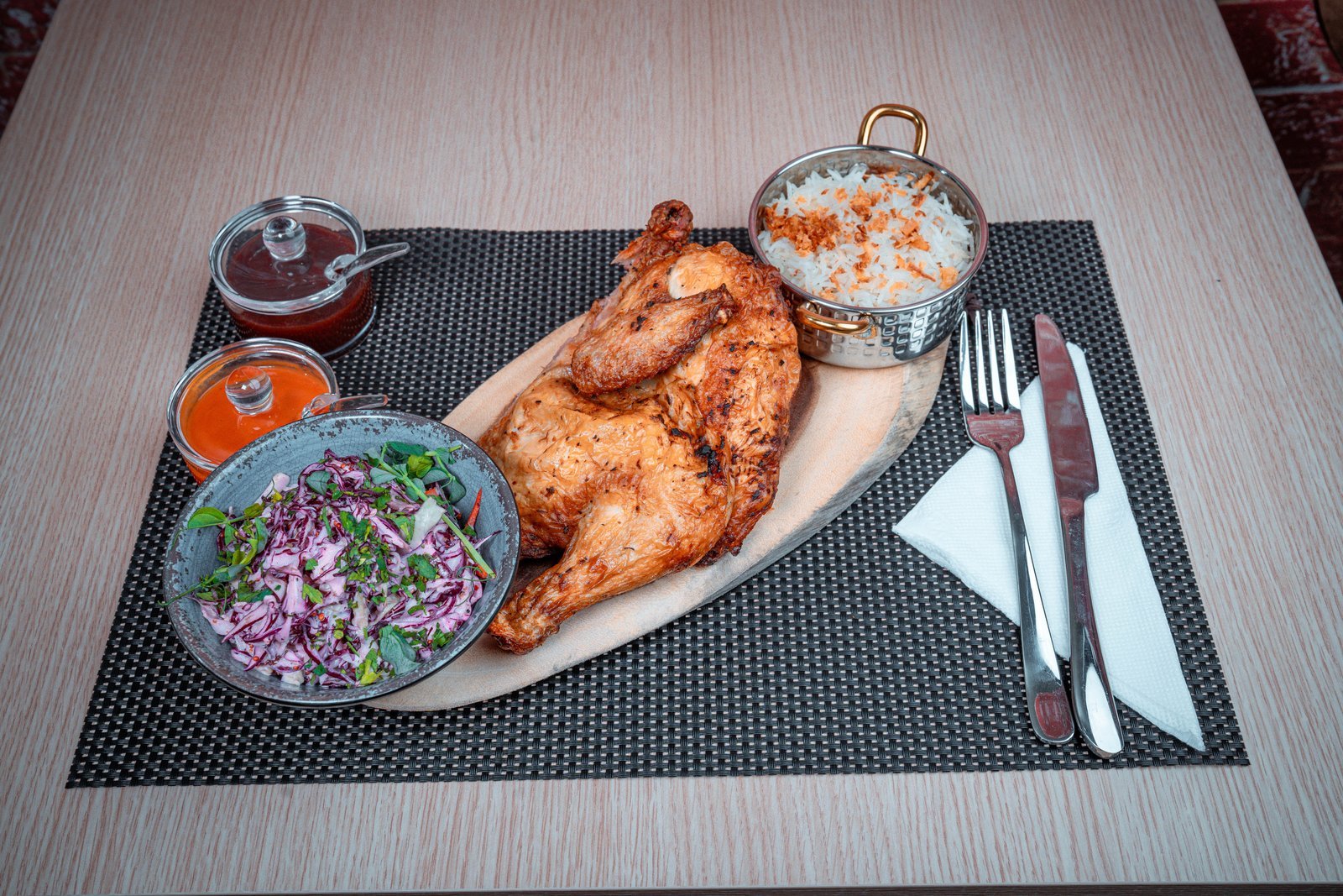 Demi-Poulet Rôti & Riz